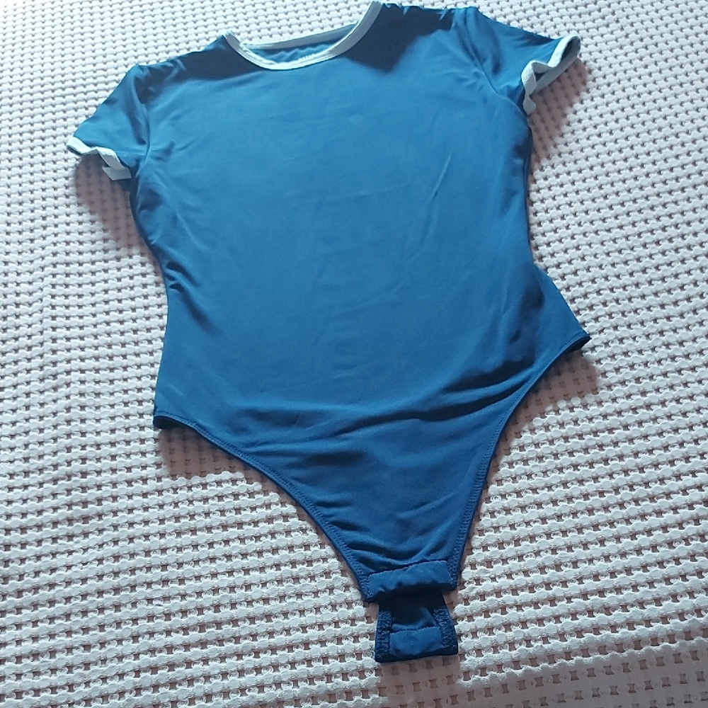 Stylish Women's Blue Bodysuit